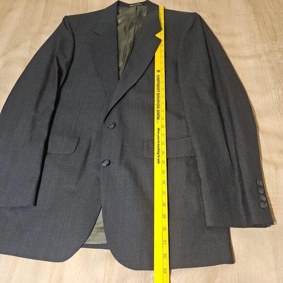 Stafford The Fitted Collection Mens Size 40L Blue Pinstripe Blazer Sports Coat - Picture 9 of 11